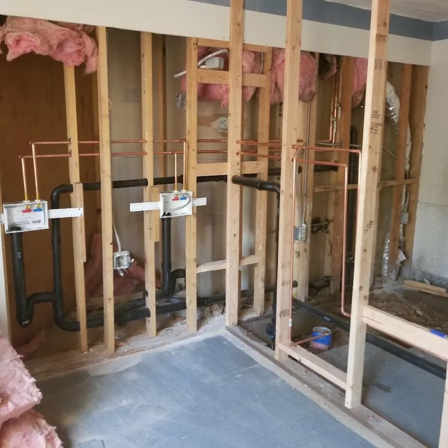 Copper pipe rough-in and plumbing installation in Fort Myers Beach